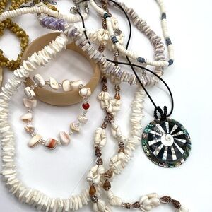 Bohemian Beach Shell Mermaidcore Jewelry Lot Bundle